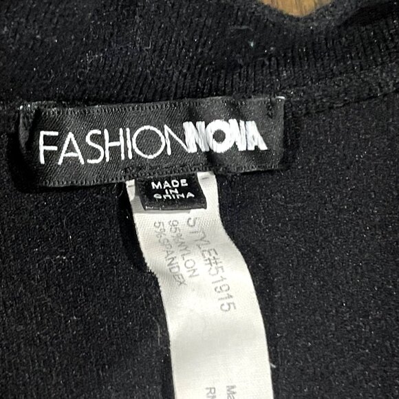 Fashion Nova Womens Black Sleeveless Zip-Up Jumpsuit Size S - Picture 5 of 5